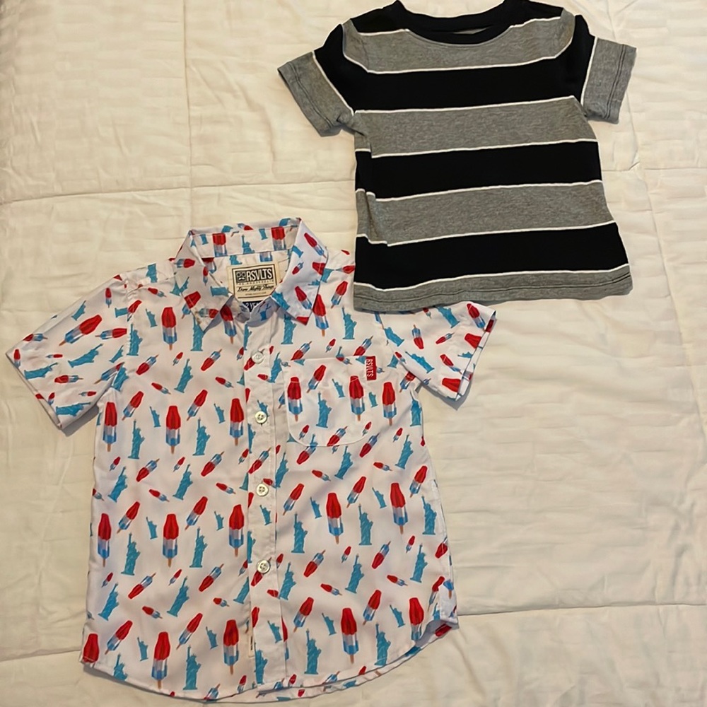 2 BOY SHIRTS 2T